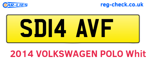 SD14AVF are the vehicle registration plates.