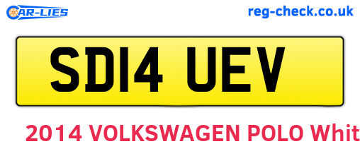 SD14UEV are the vehicle registration plates.
