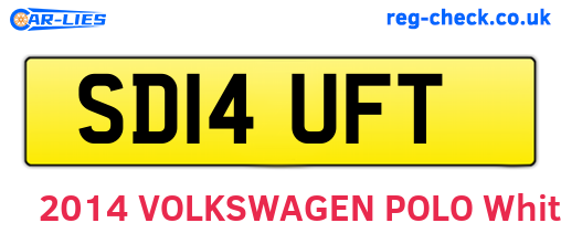 SD14UFT are the vehicle registration plates.