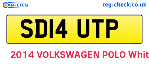 SD14UTP are the vehicle registration plates.