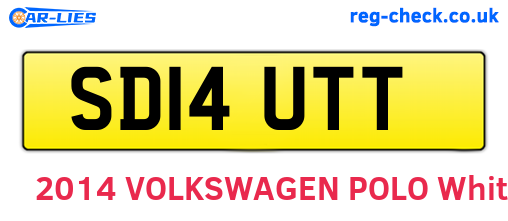 SD14UTT are the vehicle registration plates.