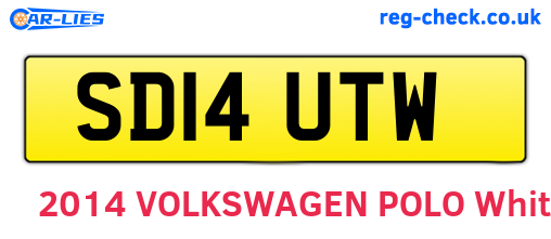 SD14UTW are the vehicle registration plates.