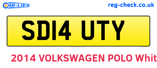 SD14UTY are the vehicle registration plates.