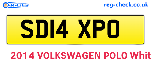 SD14XPO are the vehicle registration plates.