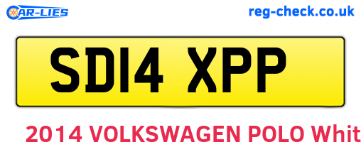 SD14XPP are the vehicle registration plates.