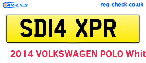 SD14XPR are the vehicle registration plates.
