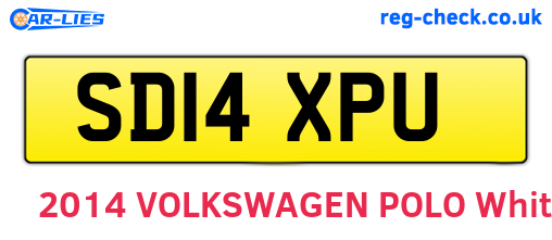 SD14XPU are the vehicle registration plates.