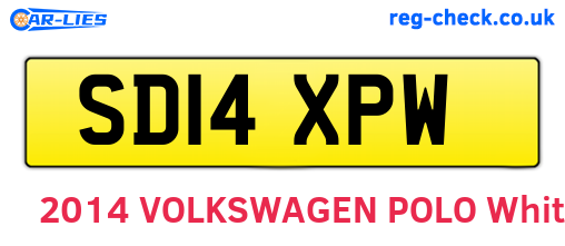 SD14XPW are the vehicle registration plates.