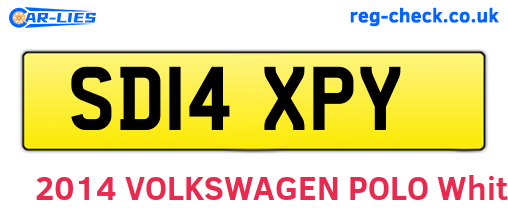 SD14XPY are the vehicle registration plates.