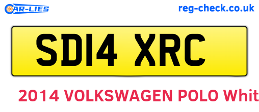 SD14XRC are the vehicle registration plates.