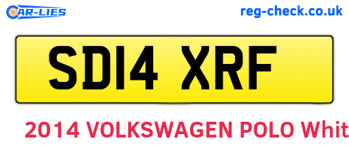 SD14XRF are the vehicle registration plates.