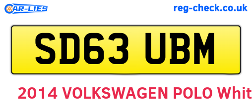 SD63UBM are the vehicle registration plates.