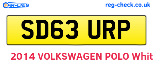 SD63URP are the vehicle registration plates.