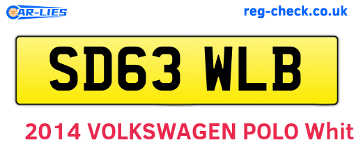 SD63WLB are the vehicle registration plates.