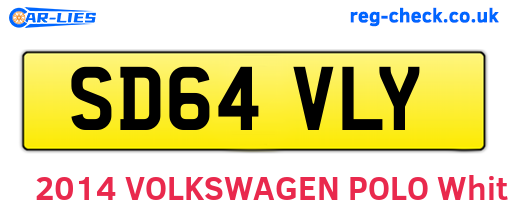 SD64VLY are the vehicle registration plates.