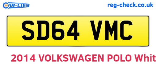 SD64VMC are the vehicle registration plates.