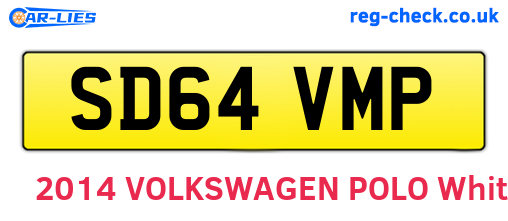 SD64VMP are the vehicle registration plates.