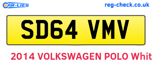 SD64VMV are the vehicle registration plates.