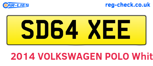SD64XEE are the vehicle registration plates.