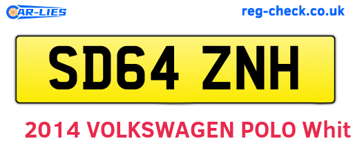 SD64ZNH are the vehicle registration plates.