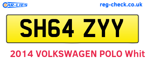 SH64ZYY are the vehicle registration plates.