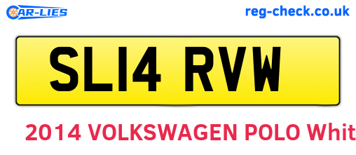 SL14RVW are the vehicle registration plates.