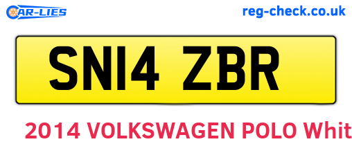 SN14ZBR are the vehicle registration plates.