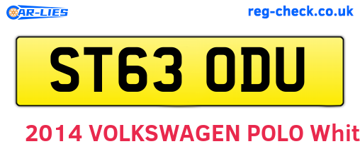ST63ODU are the vehicle registration plates.