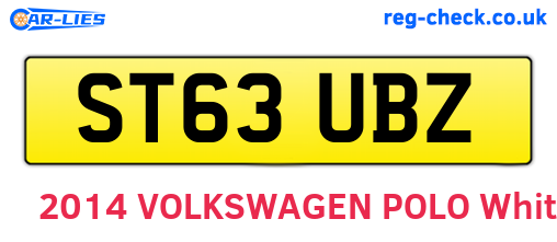 ST63UBZ are the vehicle registration plates.