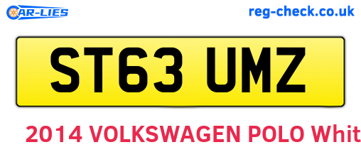 ST63UMZ are the vehicle registration plates.