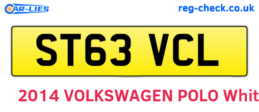 ST63VCL are the vehicle registration plates.