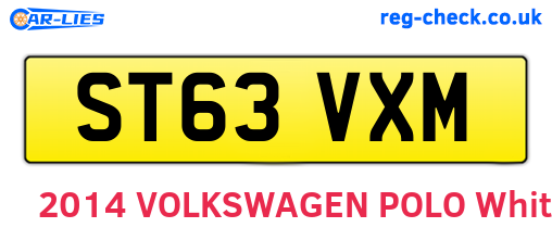 ST63VXM are the vehicle registration plates.