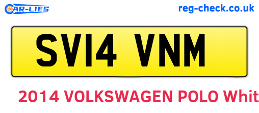 SV14VNM are the vehicle registration plates.