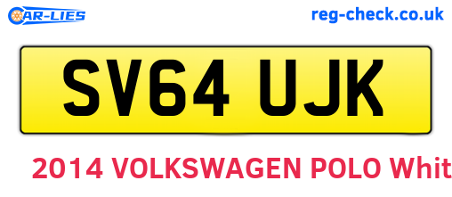SV64UJK are the vehicle registration plates.