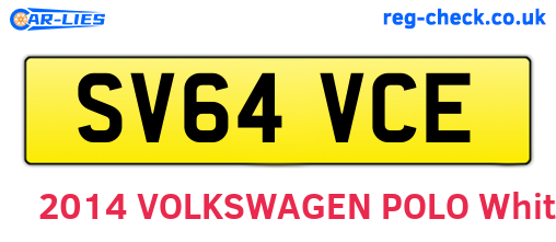 SV64VCE are the vehicle registration plates.