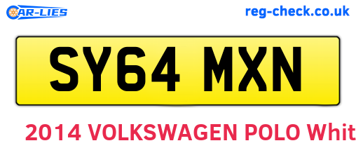SY64MXN are the vehicle registration plates.