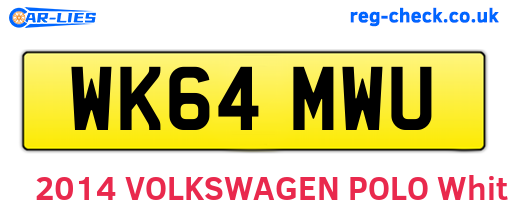 WK64MWU are the vehicle registration plates.