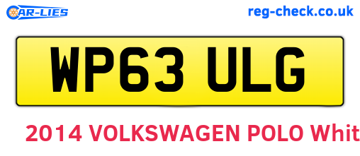 WP63ULG are the vehicle registration plates.