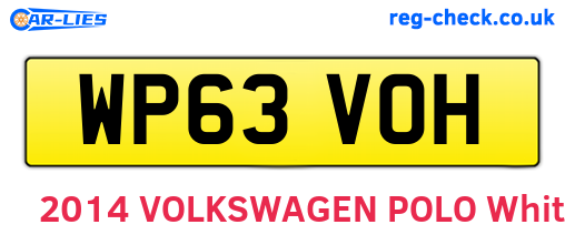 WP63VOH are the vehicle registration plates.