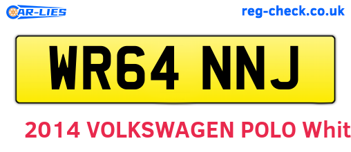 WR64NNJ are the vehicle registration plates.