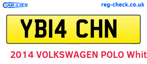 YB14CHN are the vehicle registration plates.