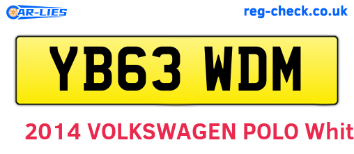 YB63WDM are the vehicle registration plates.