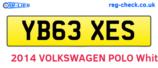 YB63XES are the vehicle registration plates.