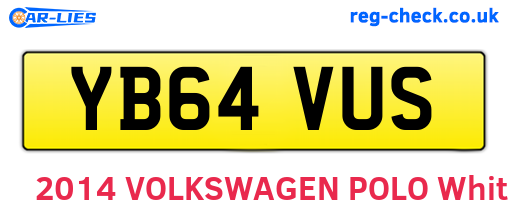 YB64VUS are the vehicle registration plates.