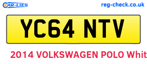 YC64NTV are the vehicle registration plates.