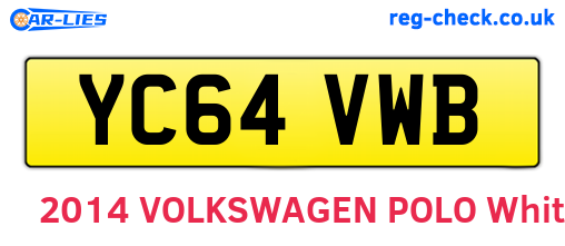 YC64VWB are the vehicle registration plates.