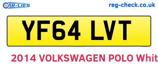 YF64LVT are the vehicle registration plates.