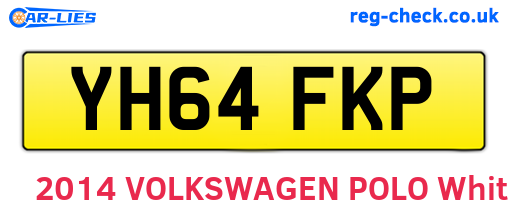 YH64FKP are the vehicle registration plates.