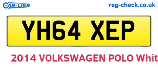YH64XEP are the vehicle registration plates.