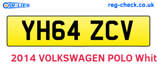 YH64ZCV are the vehicle registration plates.